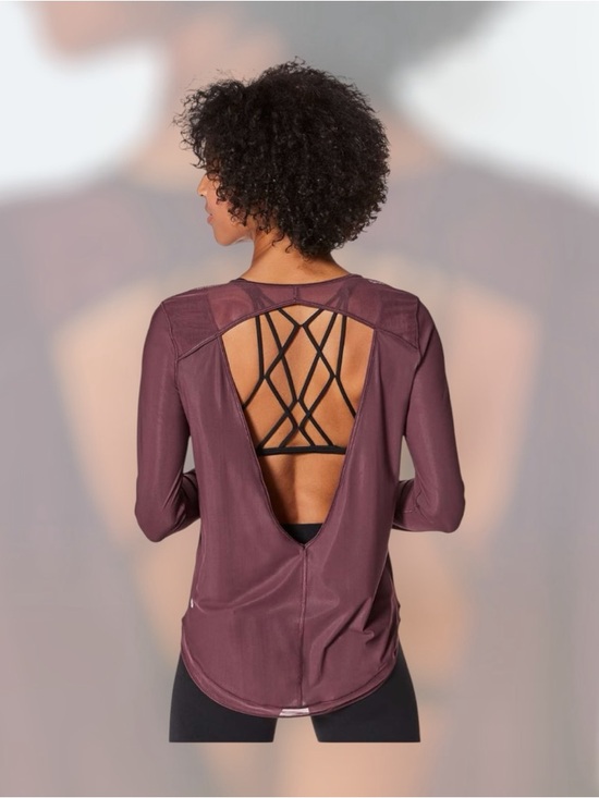lululemon athletica Tops - Lululemon Mix & Mesh
Long Sleeve - Redwood